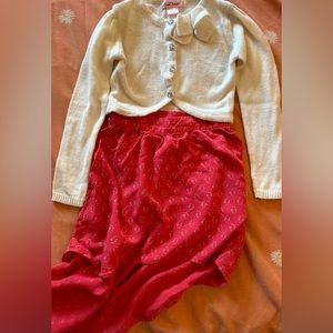 🌸🌟👼Girls Pink Angel sweater & Old Navy skirt